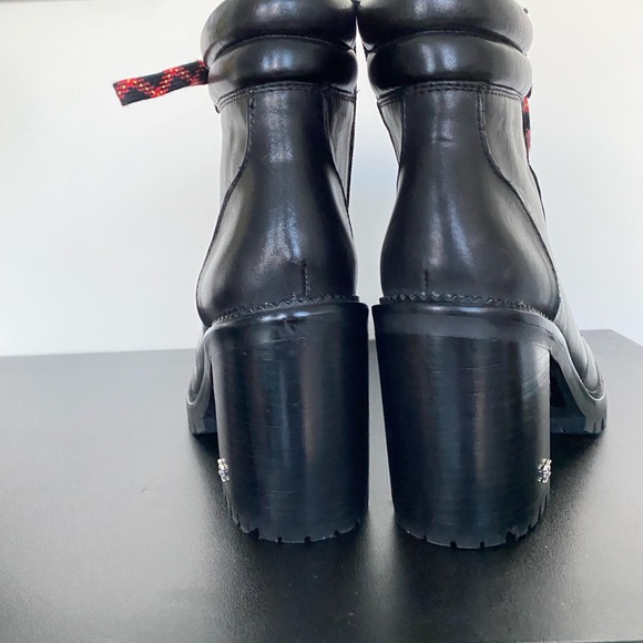 Sam Edelman Sade Stacked Heel Leather Combat Boots - Picture 6 of 6